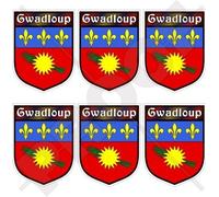 gwadloup Shield Guadeloupe Gwada France, français Région, Antilles 40 mm (40,6 cm) Mobile, Téléphone portable, mini en vinyle autocollants, Stickers x6