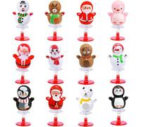 GWAWG 12PCS Jouets de Saut de Noël, favoris de fête Jouets de nouveauté Jouet de Pop-up pour remplisseurs de Sacs de fête Remplisseurs de Salle de Classe Cadeaux, lanceurs de Surprise de Saut