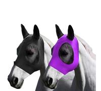 GWAWG 2 Élasticité Masque de Mouche de Cheval, Masque Anti-Mouches pour Cheval, Nylon Masque Anti-Mouches Protection, avec Protection des Oreilles