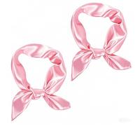 GWAWG 2 Pcs Women's Chiffon Silk Scarf Lightweight Bandana Headscarf Elegant Scarf Women's Bandana Neckerchief Headscarf Versatile Silk Halloween Carnival Costume Accessory