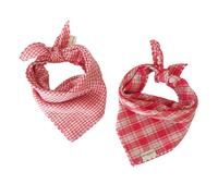 GWAWG 2 Piece Cloth Two Side Portable,45x45cm,Oktoberfest Outfit Accessories Scarf Red White Grid for Women Men Chequered Clothing Necklace Towels Bavaria Triangle Towels.