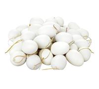 GWAWG 24Pcs Easter Egg Decorations,Hanging Easter Egg Ornaments,Colorful Plastic Eggs for Indoor and Outdoor,for DIY Crafts Party School Office Home Decor Easter Gifts (Blanc)