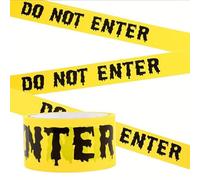 GWAWG 25M Halloween Caution Tape,Self Adhesive Halloween Hazard,Yellow Warning Tape Barrier Safety Marking for Decorations Party Workplace Danger Areas