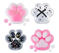 GWAWG 4PCS Squishy Patte de Chat,Jouet à Presser en Forme de Patte de Chat,Jouets Sensoriels Doux,Jouets Anti-anxiété à Presser,Nouveau Jouet en Silicone Squeeze pour Soulager l'Anxiété
