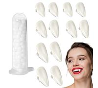 GWAWG 6Pairs Vampire Teeth Fangs,Vampire Fangs Halloween Make Up Fangs,Des dents réalistes de loup-homme,Vampire maquillage Cosplay accessoires avec adhésif pour femmes hommes