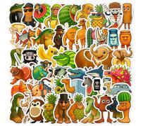 GWAWG Autocollants Italian Brainrot 100PCS Tralalero Tralala Autocollants Meme Ordinateur Portable Vinyle Imperméable Bouteille d’Eau Skateboard Autocollant Enfants Récompense Sacs de Fête Cadeau Meme