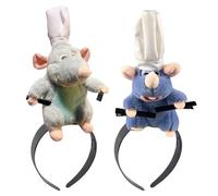 GWAWG Bandeau ratatouille de dessin animé Remy,Accessoires de costume de dessin animé,Oreilles de souris mignonnes,Ratatouille Costume de souris pour enfants et adultes (deux couleurs, une taille)