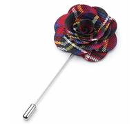 GWAWG Broche écossaise, broche en tartan rose pour breloques de nuit brûlée, broche rosette, accessoires de robe des Highlands et décorations de robe de nuit Burns pour homme et femme