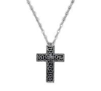 GWAWG Collier Croix avec Compartiment Secret - Pendentif 3D Gothique Vintage pour Homme & Femme, Bijou Cosplay Fait Main, Collier avec Cachette pour Cendres ou Messages Halloween
