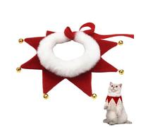 GWAWG Collier de Noël pour Animaux de Compagnie avec décorations de Cloche Jingle, Accessoires de Costume réglables, Joli Cadeau de fête pour Animaux de Compagnie pour Chiot Chat, Taille Multiple