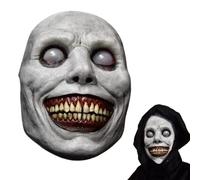 GWAWG Halloween Exorcist Smile Mask, Creepy Horror Evil Face, Scary Mask Masquerade Halloween Masque, Smiling Demon Scary Clown Cosplay pour accessoires de Cosplay et accessoires de costume de fête
