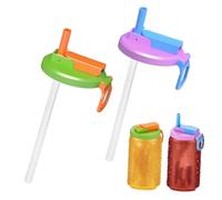 GWAWG Lot de 2 couvercles avec paille, couvercles avec paille, couvercle pour couvercles de canon énergétiques avec paille, bouchon anti-fuite, couvercle pour canons à boissons réutilisables