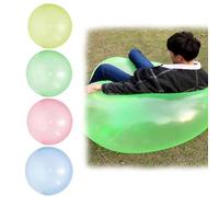 GWAWG Lot de 4 ballons à bulles d'eau, transparents, grands ballons rebondissants, gonflables, en caoutchouc souple, pour le jardin, les adultes et les enfants