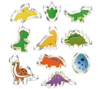 GWAWG Lot de 8 emporte-pièces en forme de dinosaure, T-Rex, ptérosaurie, tricératops en acier inoxydable de qualité alimentaire