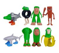GWAWG Lot de 8 Figurines Brainrot Italiennes, Personnages Drôles Tung Tung Tung Sahur pour Enfants 6+ et Adultes, Collection Tralero Tralala & Lirili Larila, Set pour Fans de Mèmes Internet