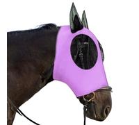 GWAWG Masque de Mouche de Cheval Violet, Grand Espace oculaire Une Taille avec Oreilles Lisse élastique Respirable Masque de Mouche d'insecte de Moustique pour Chevaux