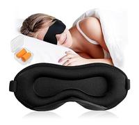 GWAWG Masque de sommeil 2023 pour dormir sur le côté, masque de sommeil 3D pour homme, femme, masque pour les yeux doux et respirant, 100% bloquant la lumière avec sangle réglable pour les voyages