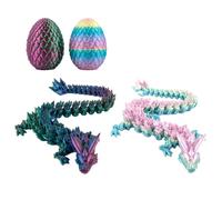 GWAWG Oeuf De Dragon, 2 PCS Impression 3D du Dragon, Dragon Jouet, Décoration D'Intérieur, Jouets De Bureau, pour Les Enfants Autistes Ou Atteints De Troubles De L'Attention