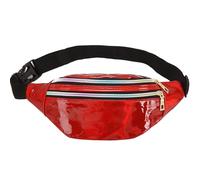 GWAWG Sac à bandoulière en métal avec bandoulière réglable 3 Compartiments Sac à bandoulière imperméable et élégant Plusieurs Couleurs de Flash Laser idéal pour Une Utilisation Quotidienne Party