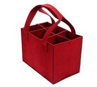 GWAWG Sac à bouteille portable avec séparateur, réutilisable et épais pour 6 bouteilles, sac de bière en feutre avec poignée pour voyage, pique-nique, camping, barbecue, fête