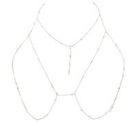 GWAWG Sexy multicouche ventre taille chaîne, ventre chaîne or, BH corps chaîne ceinture Bikini ceinture ventre corps chaînes, sexy corps accessoires, ceinture corps chaîne pour femmes et filles