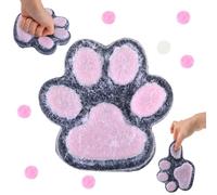 GWAWG Squishy Patte Géante, Jouet à Presser en Forme de Patte de Chat, Squishy Toy Jouet À Presser Forme Pattes Chat, Jouets À Presser pour Chat Kawai, Jouet Anti-Stress Patte14x14cm (Noir Rose)