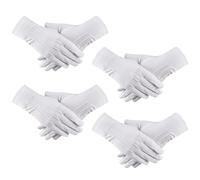 GWAWG t 4 Paire De Gants Pour Hommes En Pur Coton Blanc, Texture Douce Et Légère, En Matière Lavable Et Réutilisable Avec Fermeture Pression, Accessoire Cadeau Maçonnique Pour Hommes Maçonniques