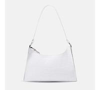 GWAWG Women's Crocodile Embossed Patent Shoulder Bag,Retro Y2K Clutch Purse,Small Black Handbag,25x17x7cm,Classic Clutch Shoulder Bag for Daily Use, Shopping (white)