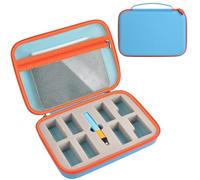 GWCASE Edurino Étui pour 8 figurines / pour stylo Edurino / pour iPad mini - 6 compartiments préformés + 2 blocs de mousse à personnaliser - Poche intérieure en filet - Poignée de transport - Bleu