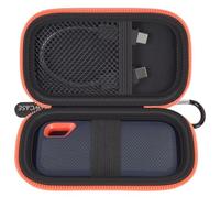 GWCASE Étui rigide pour SSD portable SanDisk Extreme 1 To, 2 To, 4 To, 8 To, 500 Go, Support de transport externe pour disque SSD avec poche en maille pour câbles USB et cartes SD (sac uniquement