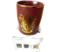 GWCC Mug officiel Harry Potter Gryffondor avec feuille d'or et logo 3D en relief dans une boîte