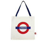 GWCC Sacs fourre-tout sous licence du métro de Londres, avec poche zippée à l'intérieur, 6 motifs, Londres, Notting Hill, Camden Town, Oxford Circus, Piccadilly Circus et London Heart, taille 41 x 6 x
