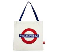 GWCC Sacs fourre-tout sous licence du métro de Londres, avec poche zippée à l'intérieur, 6 motifs, Londres, Notting Hill, Camden Town, Oxford Circus, Piccadilly Circus et London Heart, taille 41 x 6 x