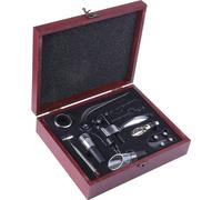 GWCLEO Tire-bouchon, ouvreur de vin de luxe avec boîte cadeau élégante, set de sommelier avec décapsuleur, coupe-film, aérateur de vin, anneaux d'égouttage