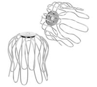 GWCYMYD Lot de 2 protections de gouttières en acier inoxydable - 75-85 mm - 90-100 mm - Réglables - Filtrage très efficace - Collecteur de feuilles - Tamis pour gouttières - Drainage de garage