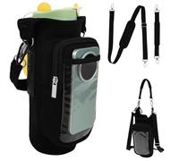 GWCYMYD Sac de gym magnétique avec porte-bouteille, compartiments pour téléphone portable, pour le fitness, la course, le cyclisme, les voyages, Noir , 1 pièce