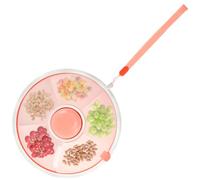 GWCYMYD Snack Spinner - Boîte à goûter ronde pour enfants - Avec compartiments - Bouton portable - Étanche - Avec couvercle - Rotatif - Pour l'extérieur, la maison et les fêtes - Vert menthe