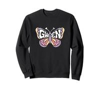Gwen Butterfly - Word Art personnalisé avec nom Mignon Sweatshirt