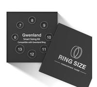Gwenland Kit de Taille de Bague - Taille d'abord Avant l'Achat - Tailles 6 à 13 - Taille Unique à Chaque Personne - Trouvez la Taille de Bague Connectée pour Femmes Hommes