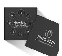 Gwenland Kit de Taille de Bague - Taille d'abord Avant l'Achat - Tailles 8 à 15 - Taille Unique à Chaque Personne - Trouvez la Taille de Bague Connectée pour Femmes Hommes