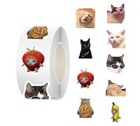 Gwezmxs Autocollants Chats Kit, Stickers Memes Drôles pour Portable & Téléphone, 500 Pièces