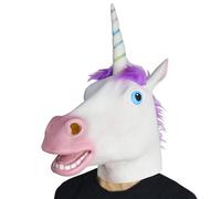 Gwezmxs Masque Cheval Latex Tête Animale Licorne pour Halloween/Carnaval/Soirée Déguisée