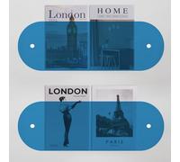 Gwezmxs Porte-Journaux Moderne, Étagère Murale en Acrylique, Étagère à Livres, Ovale, 2 Pièces, 50x15cm, Bleu