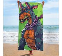 GWFIWHEF Serviette de plage à motif méchant chien - Design léger surdimensionné, adapté aux enfants et aux adolescents, fabriquée en microfibre, douce et confortable (style 3, 160 cm x 80 cm)