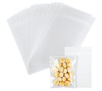 GWHOLE 100pcs 7 x 10 cm Sachet Plastique Tansparent Adhésif OPP Pochette Sac d’Emballage Cellophane pour Bonbons Biscuits Chocolats Sandwichs Cookies Savon Bijoux