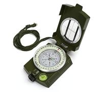 GWHOLE Boussole Multifonctionnelle Professionnelle Orientation Militaire Portable en Métal pour Randonnée Camping Voyage Exploration- Vert Armée