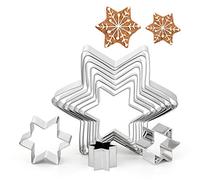 GWHOLE Lot de 10 Emporte-Pièces Moule à Biscuits Patisserie Decoupoir en Forme Étoile Hexagonale pour créer Un Sapin de Noël