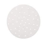 GWHOLE Lot de 100 doublures rondes perforées en papier parchemin pour friteuse à air comprimé Cosori, Ninja, Ultrean, panier vapeur