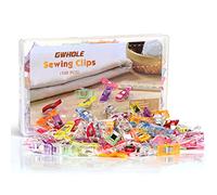 Gwhole Lot de 108 Clips Pinces 2.7cm x 1cm en Plastique pour Tissu Reliure Couture Artisanat