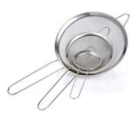 GWHOLE Lot de 3 Passoires mailles fines avec Poignée Tamis de Cuisine - 7cm 12cm et 18cm